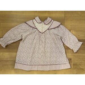 Vintage 70-80s Coming Thing Girls Prairie Dress Cottagecore Ditsy Floral 4T